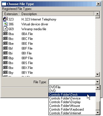 Choose File Class or File Type